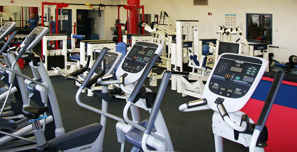 Exercise equipment in the LLCC Fitness Center.