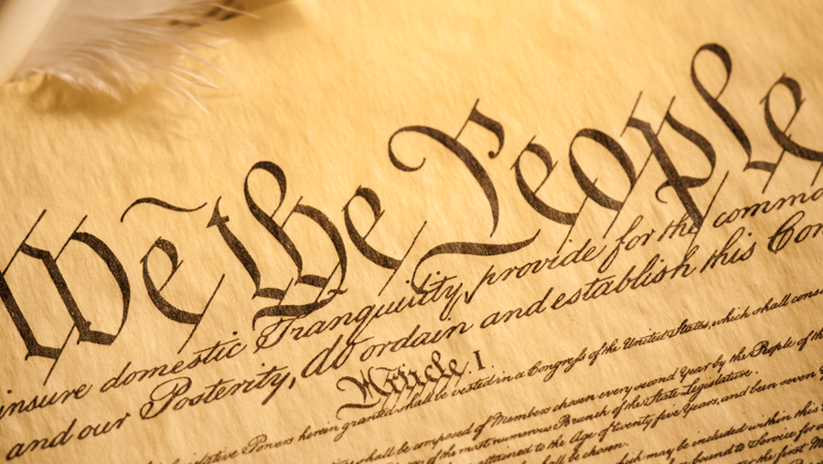 We the People. Image of beginning of U.S. Constitution