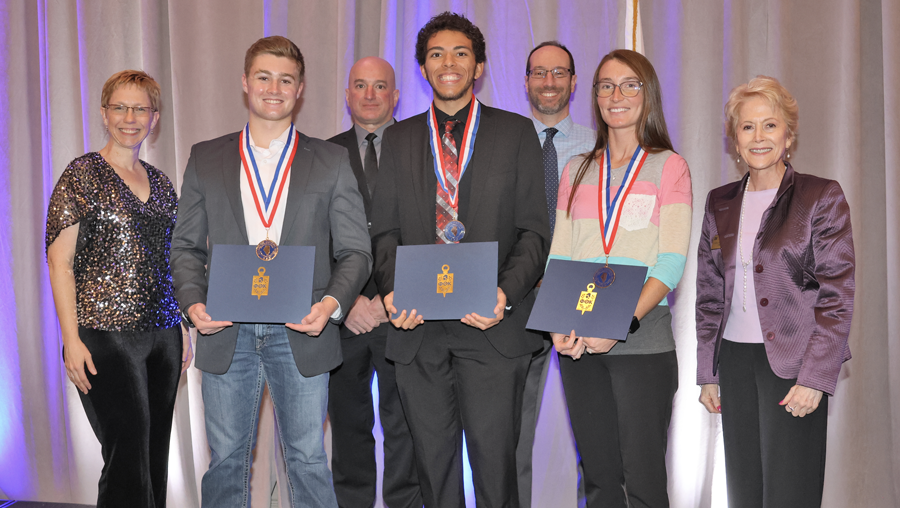 Three of LLCC most outstanding students were honored last night as members of the Phi Theta Kappa All-Illinois Academic Team! Congratulations to ag major Luke Adams, neurodiagnostic technology major Kortney Fisher and business major Austin Simmons. Read more about their accomplishments (link to press release.) The annual (Link to Illinois Community College Board) banquet honors top community college students from across the state. 