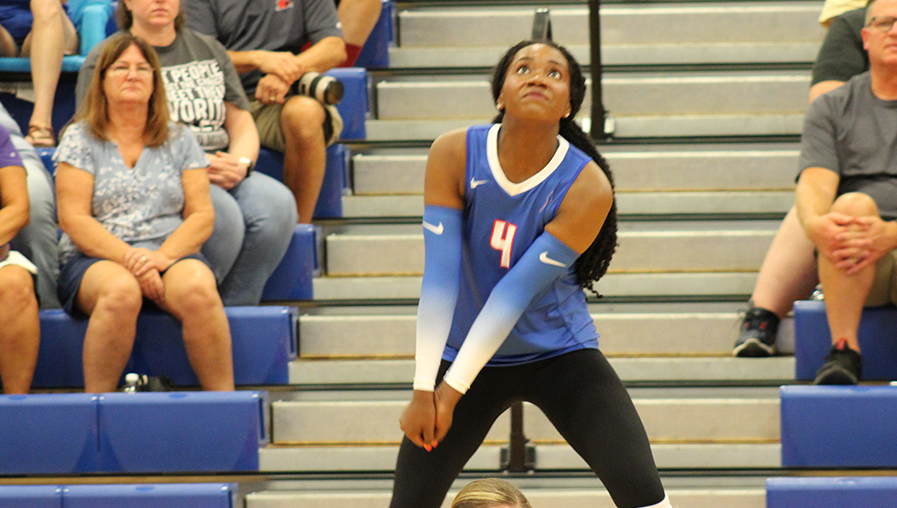 volleyball player ready to bump the ball