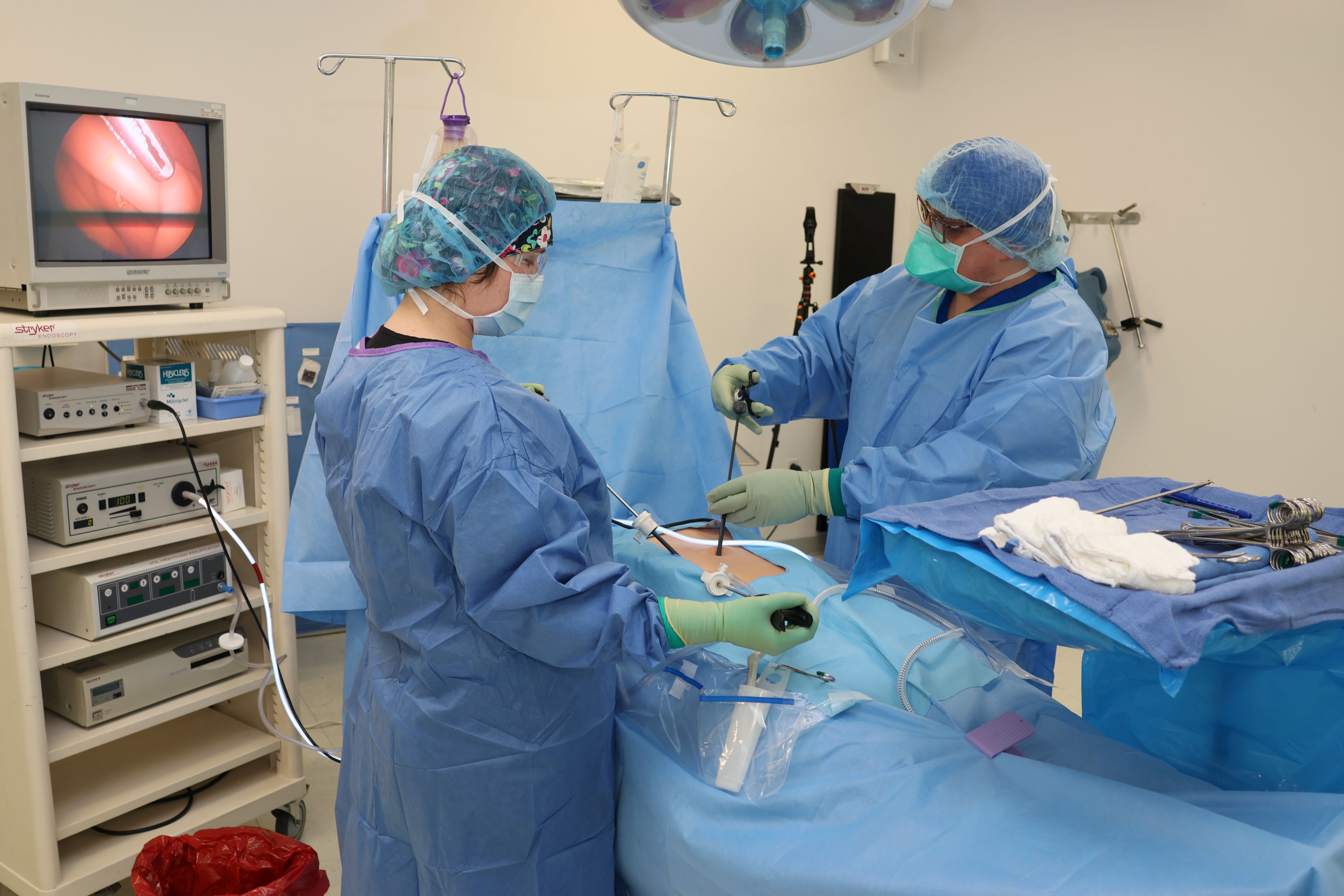 Surgical Technology students in lab