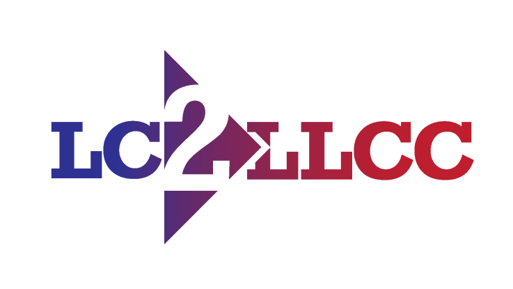 Logo depicting LC2LLCC, which represents the transition of Lincoln College students to Lincoln Land Community College.