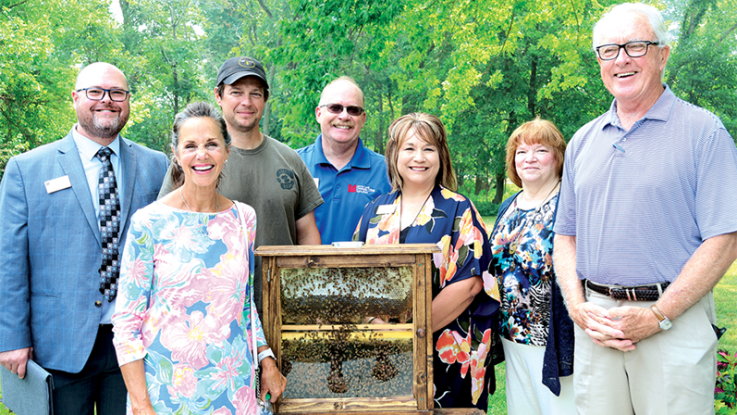 Group image of participants from LLCC's Nature Grove Dedication. 