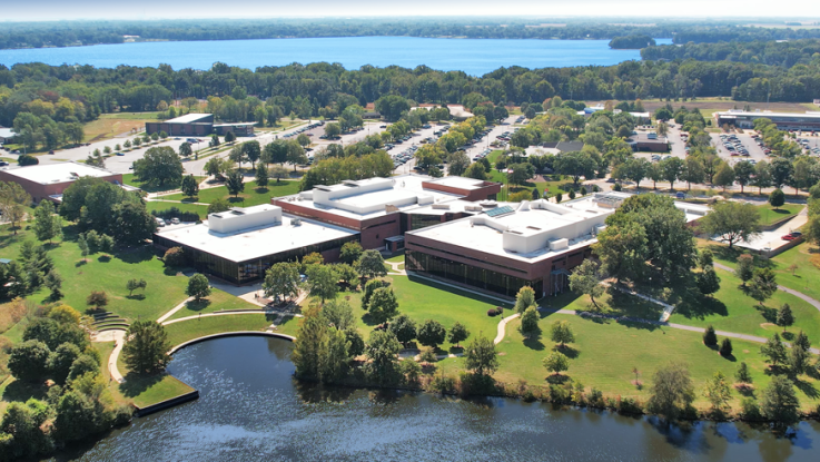 Arial shot of the LLCC campus