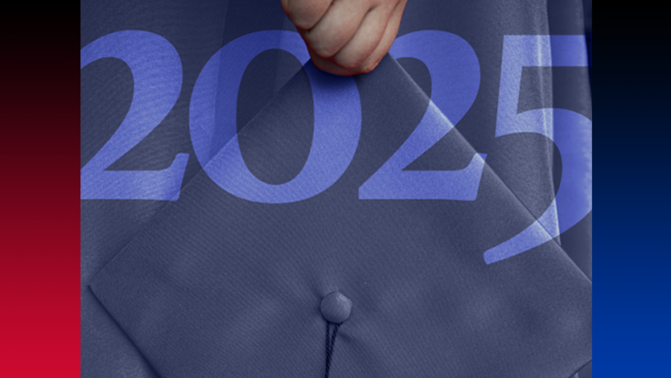 Hand hold grad cap. 2025.