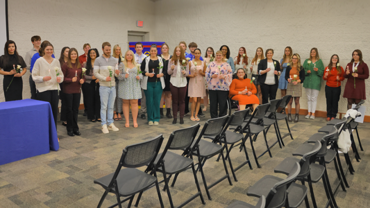 PTK inductees at their ceremony.