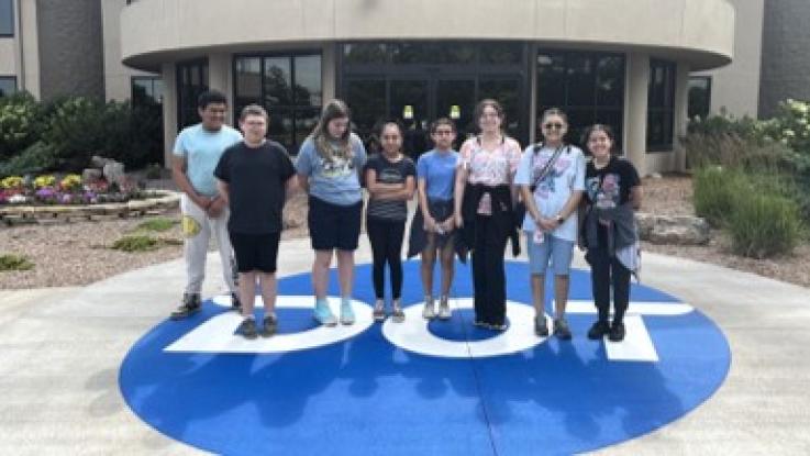 RoboQuest campers standing in front of DOT Foods