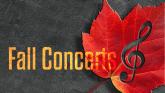 Fall Concerts with a leaf and musical note.