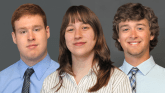2 male and 1 female student head shots
