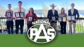 Ag students posing with their awards - with text that reads National PAS Awards