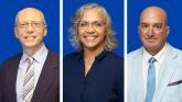 Three new administrators' professional headshots 