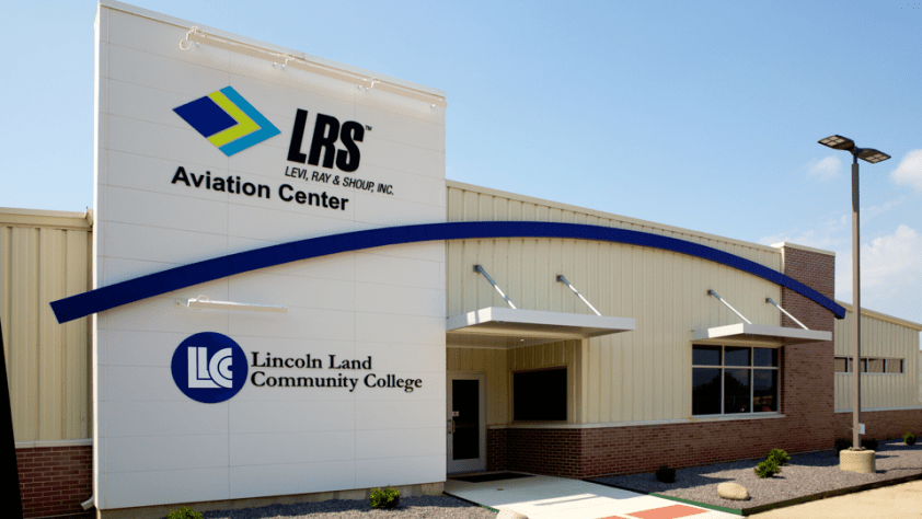 Levi, Ray & Shoup, Inc. Aviation Center at Abraham Lincoln Capital Airport in Springfield, Illinois.