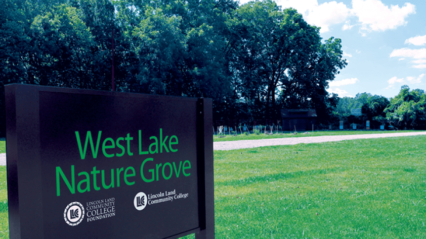 Sign for West Lake Nature Grove