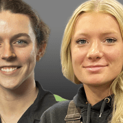 Erin Barrick and Shannon Smaga, diesel grads