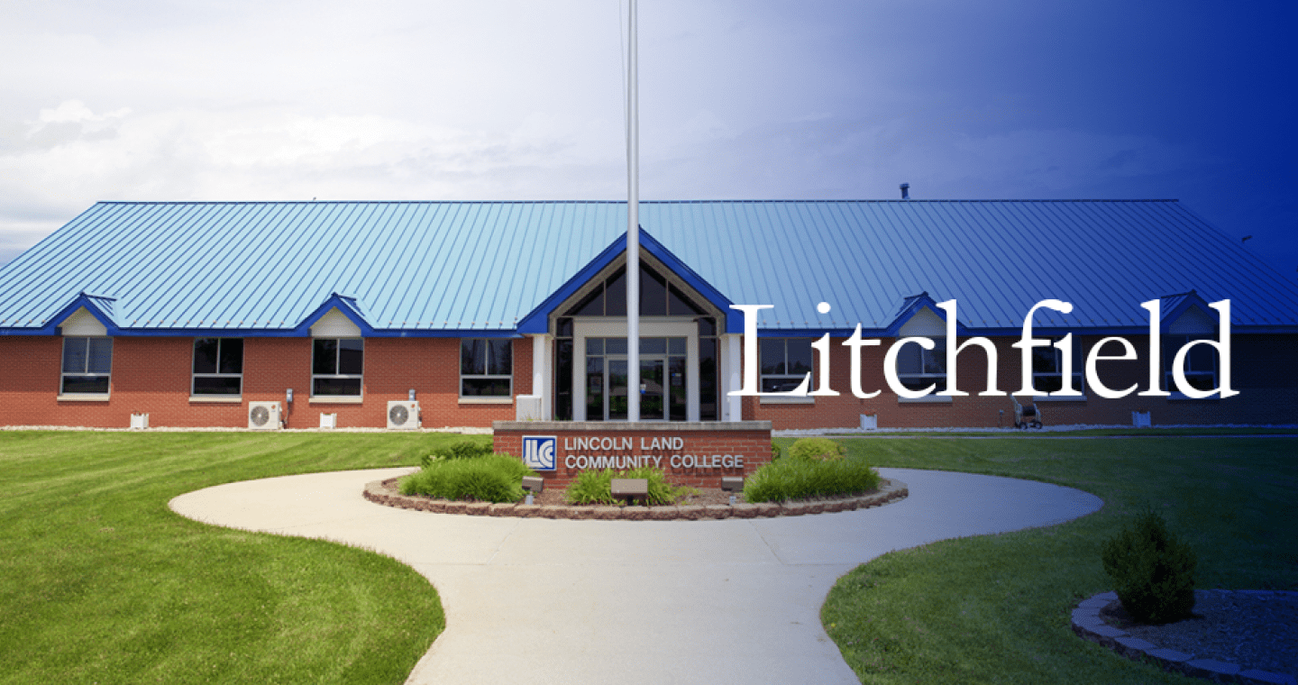 Exterior of LLCC-Litchfield with text "Litchfield"