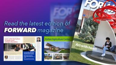 Read the latest edition of FORWARD magazine. Cover with photo of sculpture and a few inside pages.