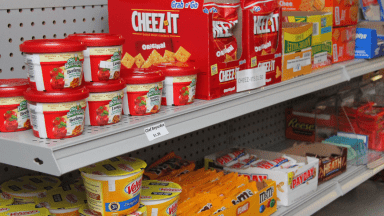 Pre-packaged snacks available in the LLCC Bookstore