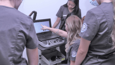 NDT students monitoring brain waves