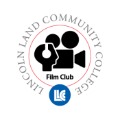 Lincoln Land Community College Film Club - outline of person with headphones and film projector