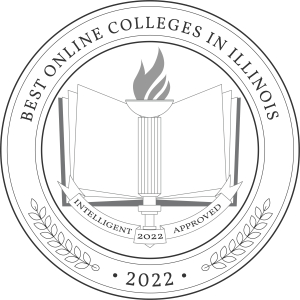 Badge for Best Online Colleges in Illinois 2022