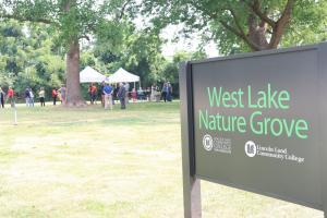 West Lake Nature Grove signage.