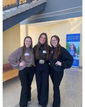 Three LLCC Ag students win first place as the Swine Specialist Team at the PAS Conference.