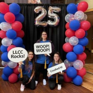 The Sanders sisters pose at gradfest 2025