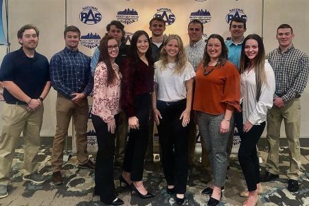 Twelve LLCC Ag Club students pose for a photo at the National PAS Conference.