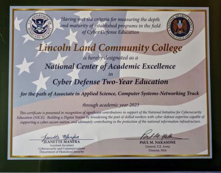 CAE-2Y-doc-1024x805.jpg National Center of Academic Excellence Award designated to L