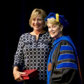 Cinda Edwards with Dr. Charlotte Warren at Commencement